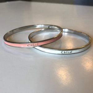 Chloe Enamel Bangle Bracelets - Set of 2